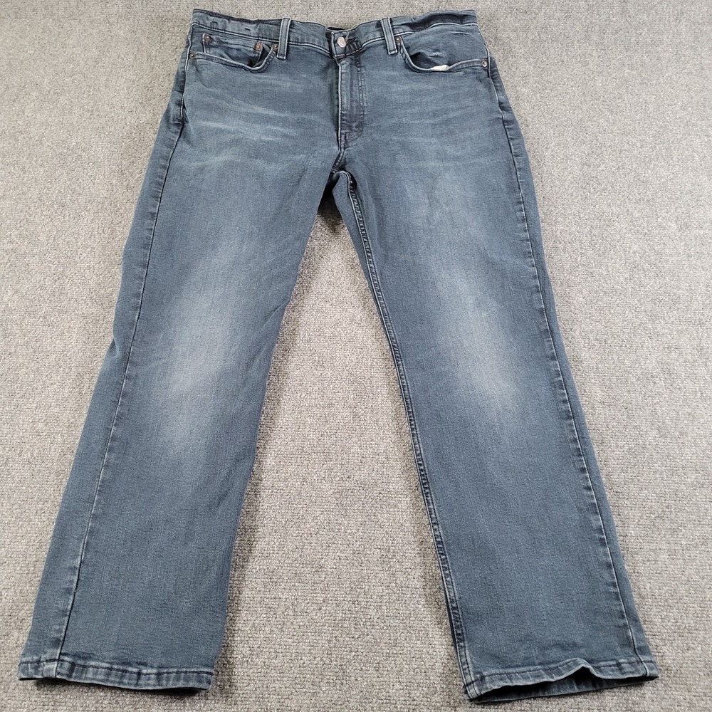 Levis 514 Jeans Men's (38x30 Label) Straight Leg‎ Stretch Blue Stitch